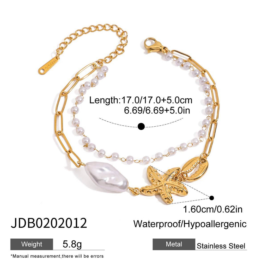 Damen Fußkettchen mit maritimen Charms und hypoallergenem Edelstahl Shop Nory