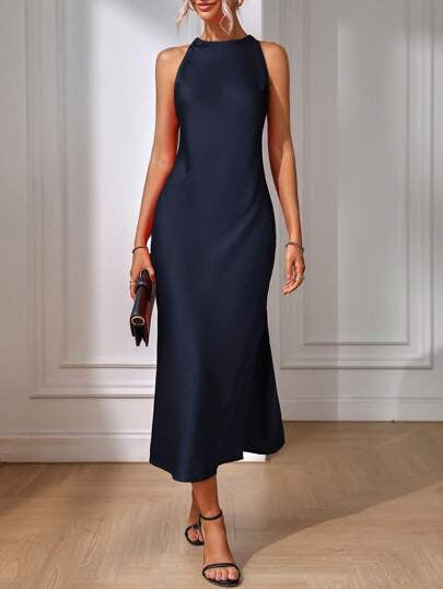 Damen Elegantes Maxikleid mit schmalem Träger und körpernahem Schnitt Shopnory