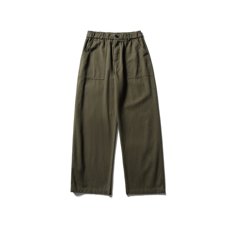 Damen Weite Utility-Cargohose mit elastischem Bund und aufgesetzten Fronttaschen Shop Nory