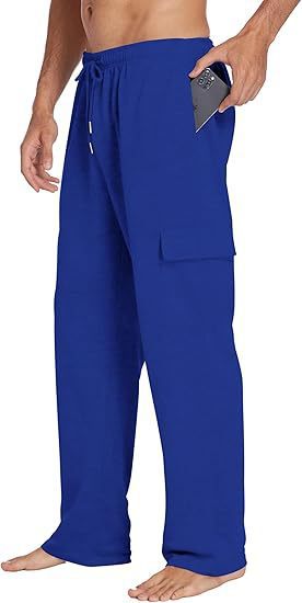 Herren nan komfortable Cargo-Loungehose mit elastischem Bund, Kordelzug, geradem Bein und aufgesetzten Klappentaschen Shop Nory