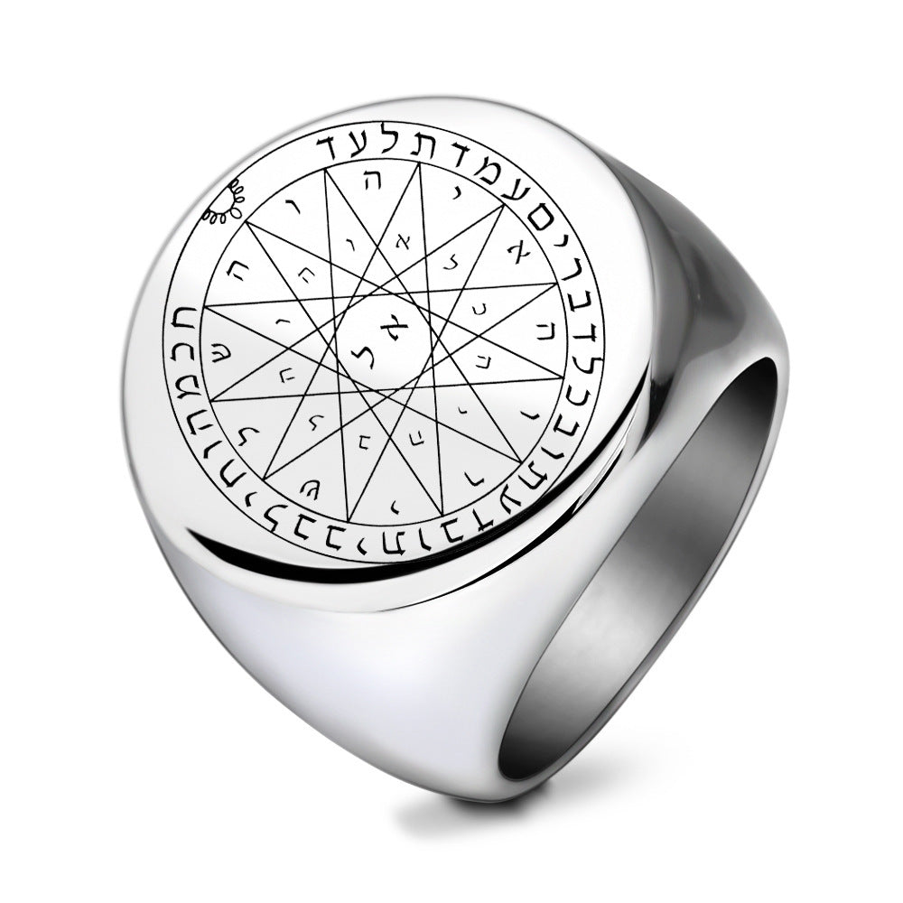 Herren Siegelring mit kunstvollem mystischem Design Shop Nory