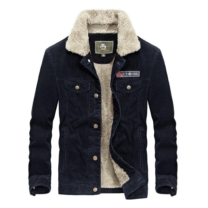 Herren Cord‑Truckerjacke mit Teddyfutter und aufgesetzten Brusttaschen Shop Nory
