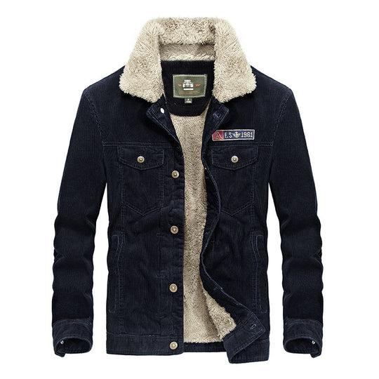 Herren Cord‑Truckerjacke mit Teddyfutter und aufgesetzten Brusttaschen Shop Nory
