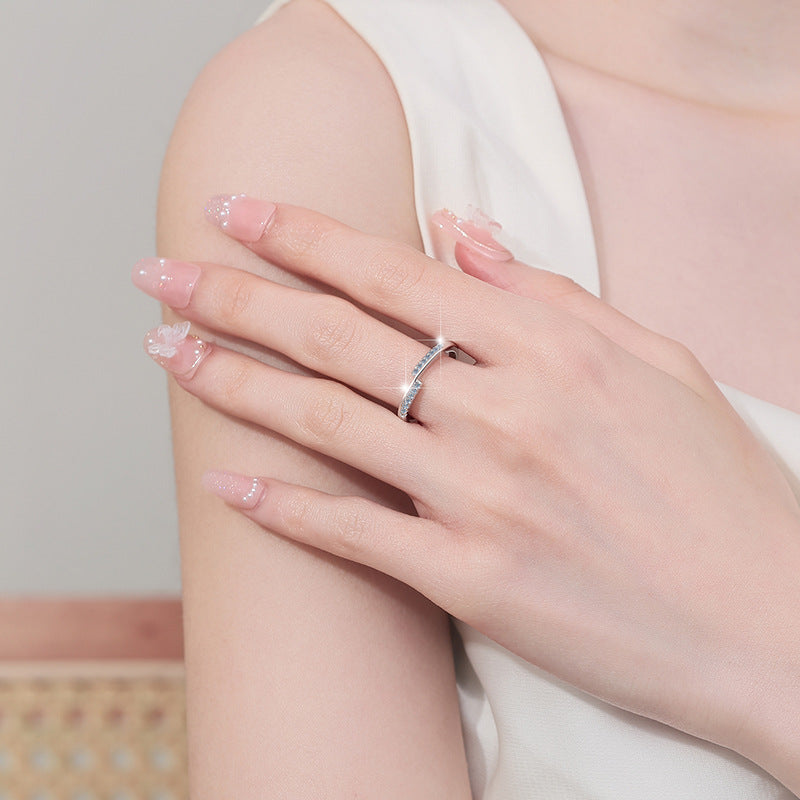 Damen Zierlicher Zirkonia-Ring mit modernem Design Shop Nory