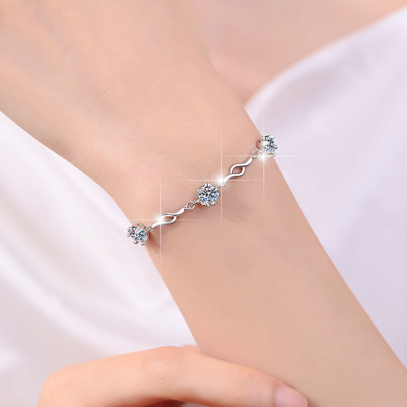 Damen glamouröses Armband mit funkelnden Kristallen Shop Nory
