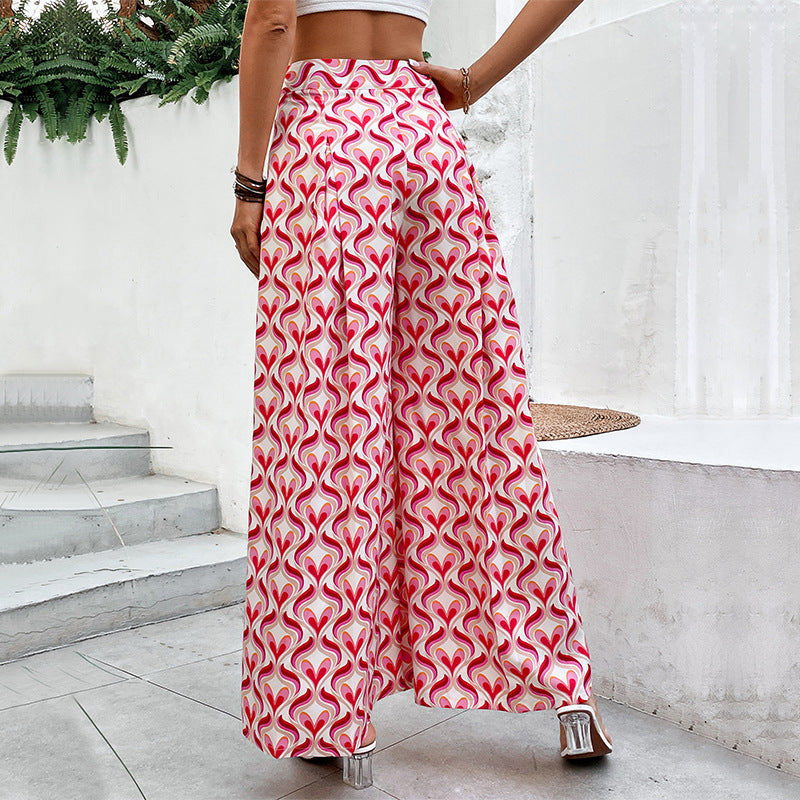 Damen Weite Hosen mit buntem Muster Shop Nory