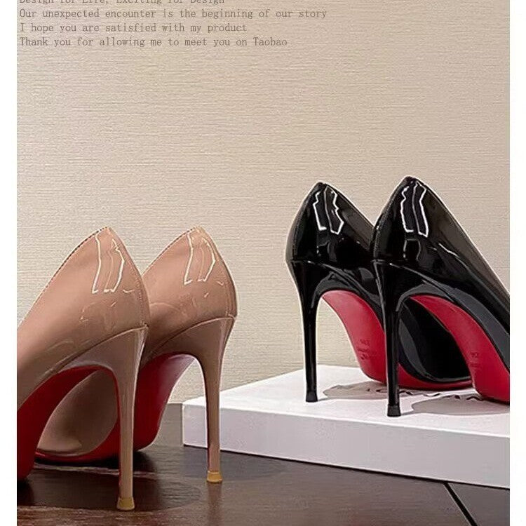 Damen Hochglanz-Lackpumps mit spitzer Kappe und schlankem Stiletto-Absatz Shop Nory