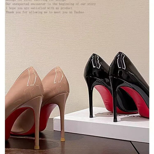 Damen Hochglanz-Lackpumps mit spitzer Kappe und schlankem Stiletto-Absatz Shop Nory