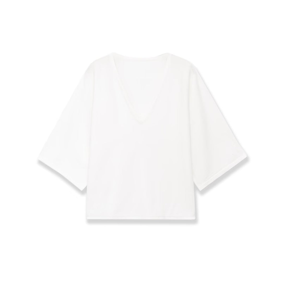 Damen Oversize V-Ausschnitt-Top mit Kimonoärmeln Shop Nory
