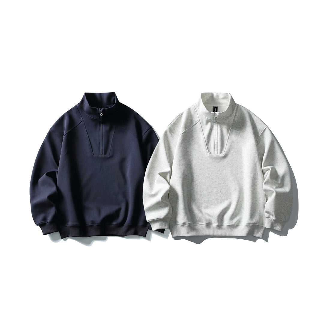 Unisex Relaxed-Halbzip-Sweatshirt mit hohem Kragen und Raglannaht Shop Nory