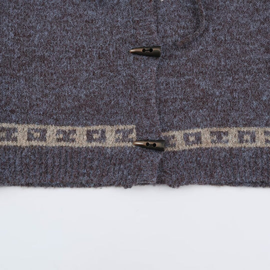 Damen Kapuzen-Strickjacke im Norwegerstil mit Knebelverschlüssen Shop Nory
