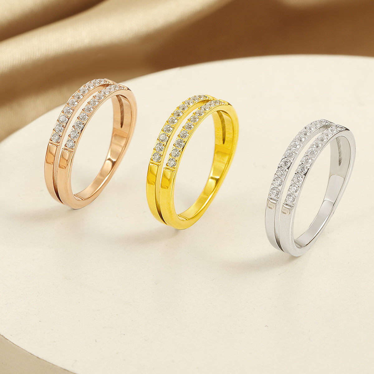 Damen Elegante Kristalline Bandring Shop Nory