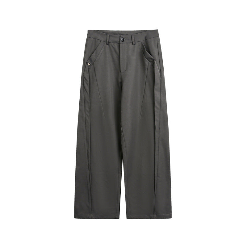 Damen Weite High-Waist Stoffhose mit Bügelfalte und seitlichen Eingrifftaschen Shop Nory