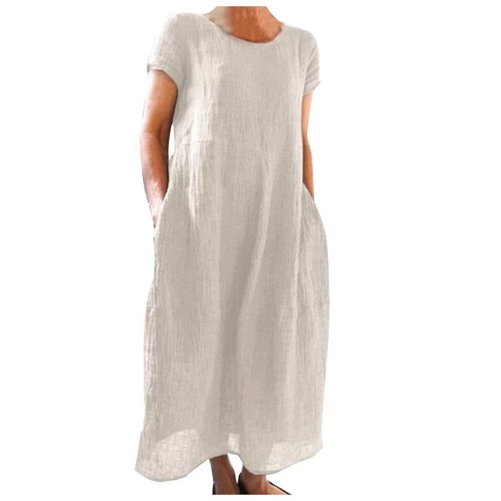 Damen Langarm Sommerkleid Shopnory