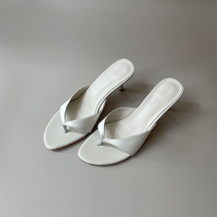 Damen elegante Slingback-Pantoletten mit geschwungenem Riemendesign