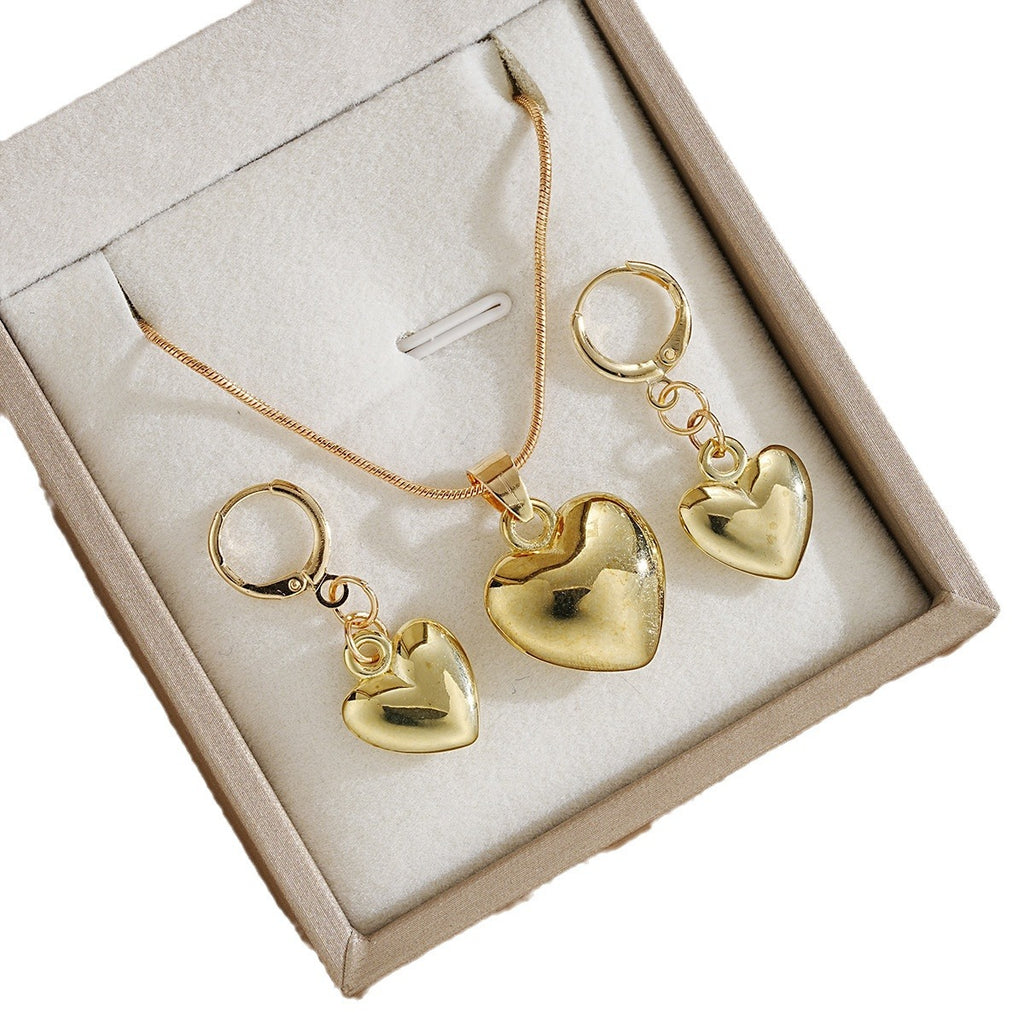 Damen Schmuckset mit Herzenanhänger und Ohrsteckern Shop Nory