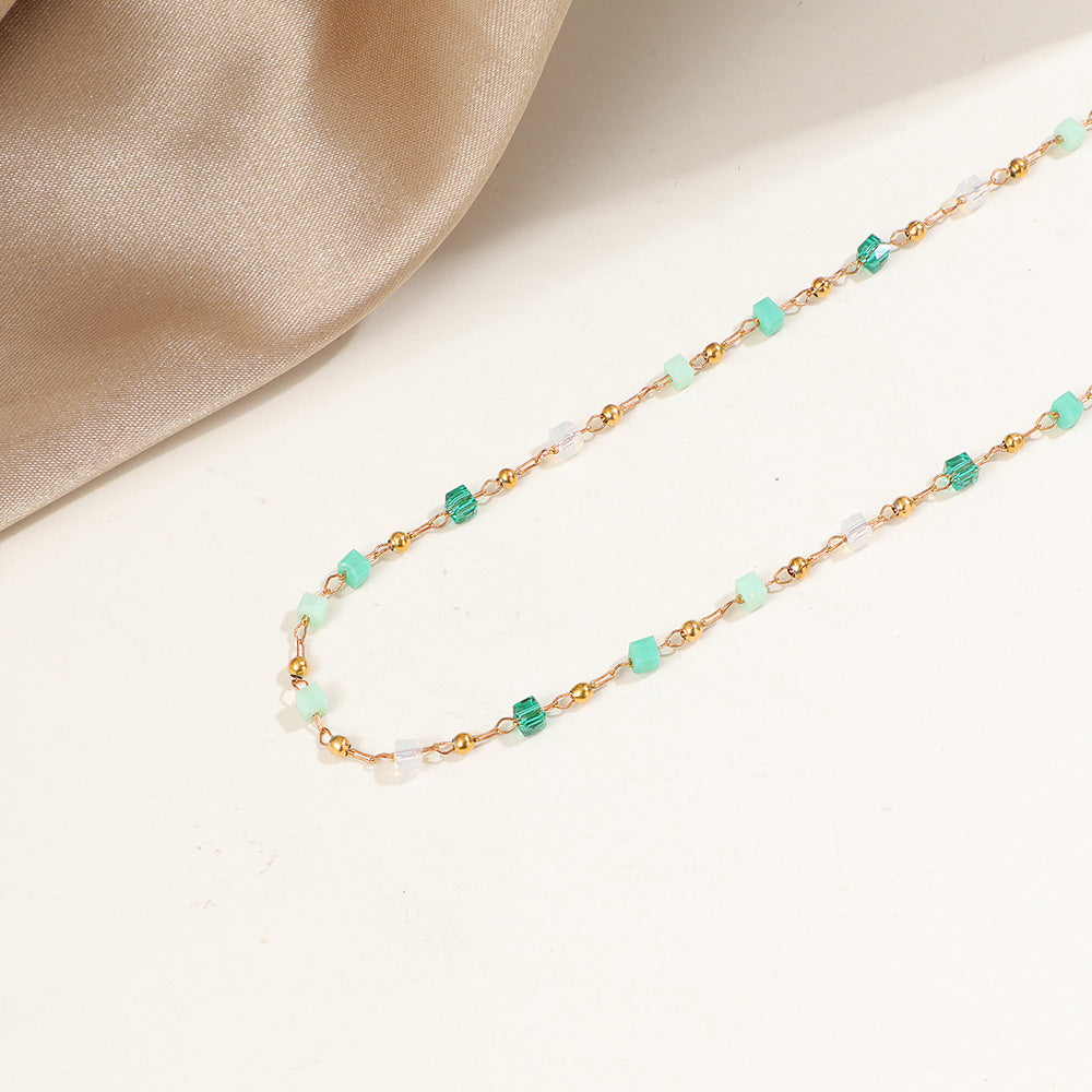 Frauen Bunte Perlen Charme Halskette Shop Nory