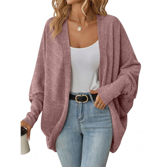 Damen lässige Strickjacke mit oversized Schnitt und lässigen Ärmeln