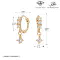 Damen Ohrringe mit funkelnden Zirkon-Anhängern aus hochwertigem 925 Sterling Silber Shop Nory