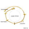 Damen stilvolles Armband aus hochwertigem Edelstahl mit goldenem Kreuzdesign Shop Nory