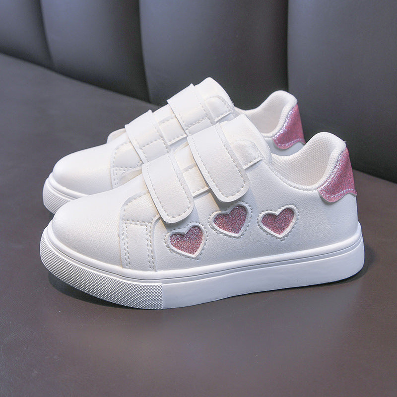 Damen Plateausneaker mit Klettverschluss und glitzernden Herz‑ und Sternapplikationen Shop Nory