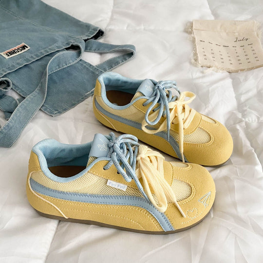 Damen Retro-sportliche Sneaker mit Wildleder- und Mesh-Mix sowie gepolsterter Komfortsohle Shop Nory