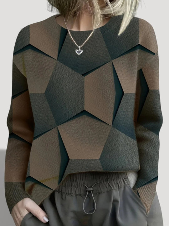 Damen Gemusterter Pullover