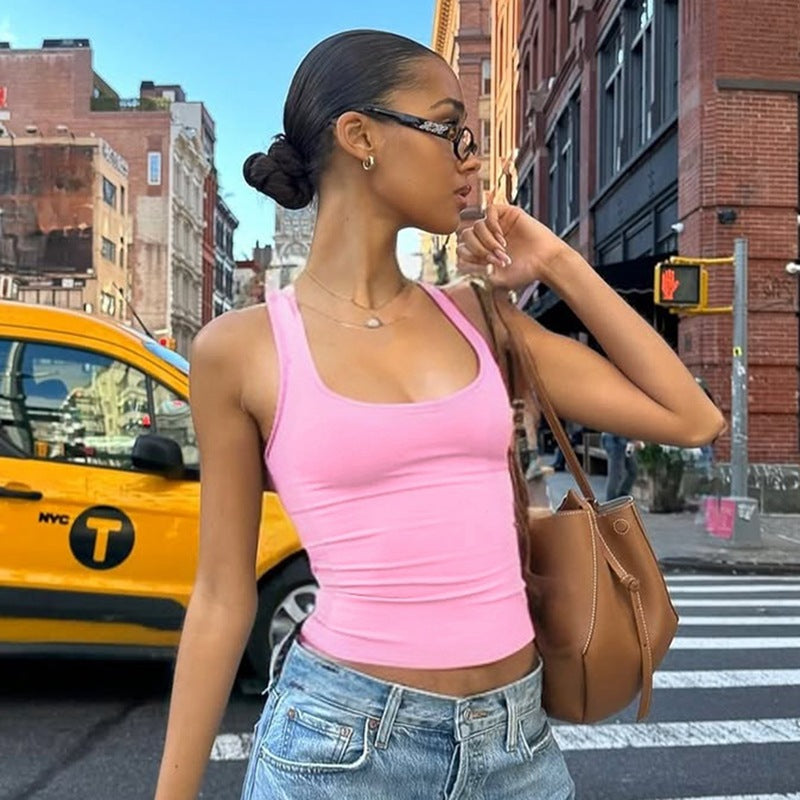 Damen Sportliches Tanktop mit breiten Trägern