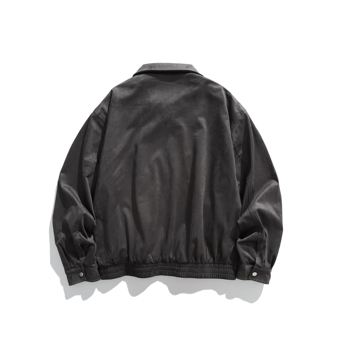Herren Kurz geschnittener Velours‑Blouson mit Hemdkragen, Zweiwege‑Reißverschluss und elastischem Saum Shop Nory