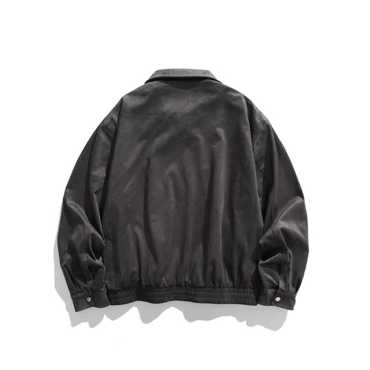 Herren Kurz geschnittener Velours‑Blouson mit Hemdkragen, Zweiwege‑Reißverschluss und elastischem Saum Shop Nory
