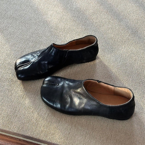 Damen elegante Mokassins mit zusätzlicher Zehenfreigabe