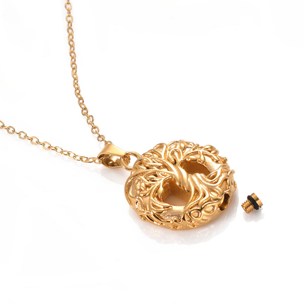 Damen Halskette mit kunstvollem Baumdesign Shop Nory
