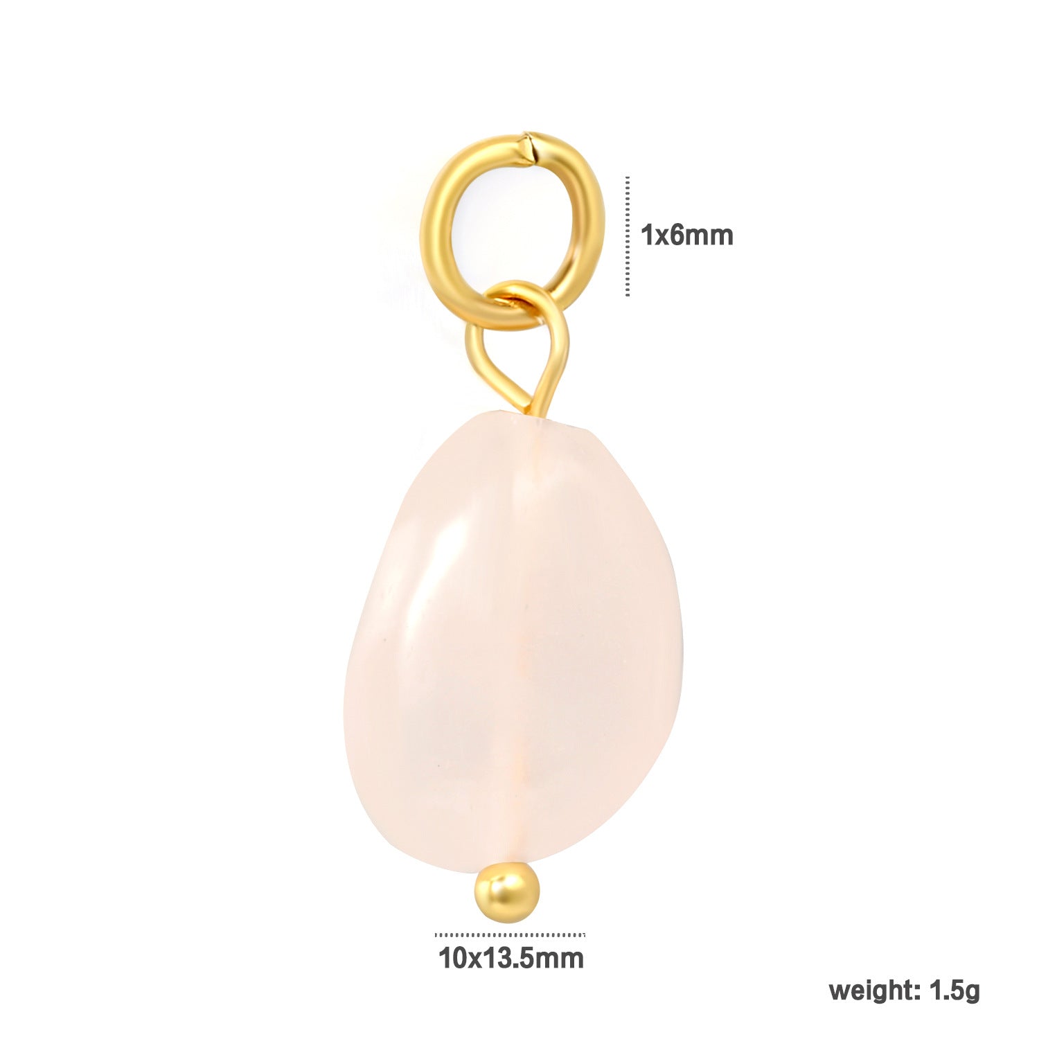 Damen Anhänger mit natürlichem Stein und goldenem Akzent Shop Nory
