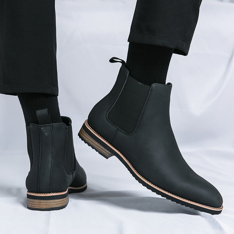 Damen Elegante Chelsea-Boots aus hochwertigem Kunstleder mit flexiblem Gummizug