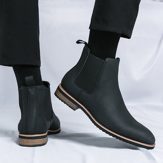 Damen Elegante Chelsea-Boots aus hochwertigem Kunstleder mit flexiblem Gummizug