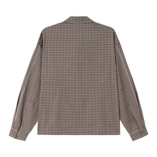 Herren Longsleeve-Polohemd mit Karoärmeln und Kontrastpanel Shop Nory