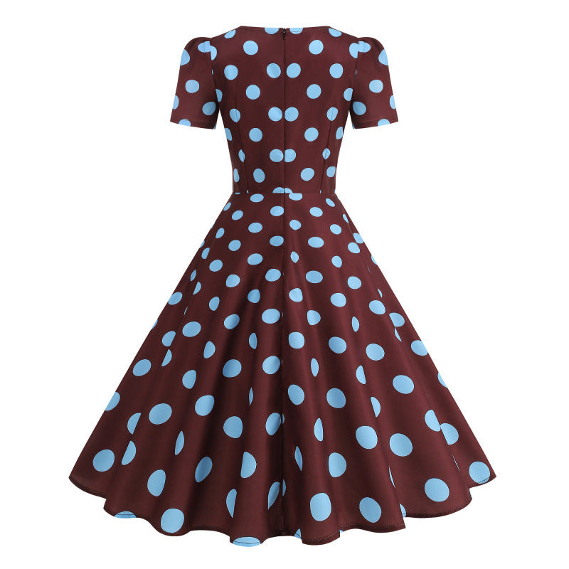 Damen Freizeitkleid mit floralem Design und schwingendem Rock