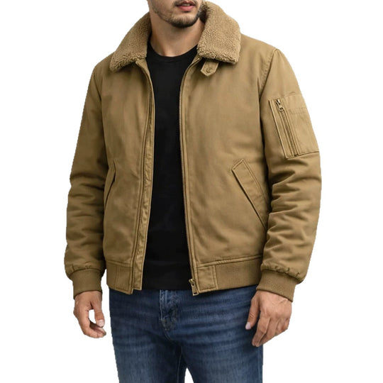 Herren Modische Bomberjacke mit Fleecefutter