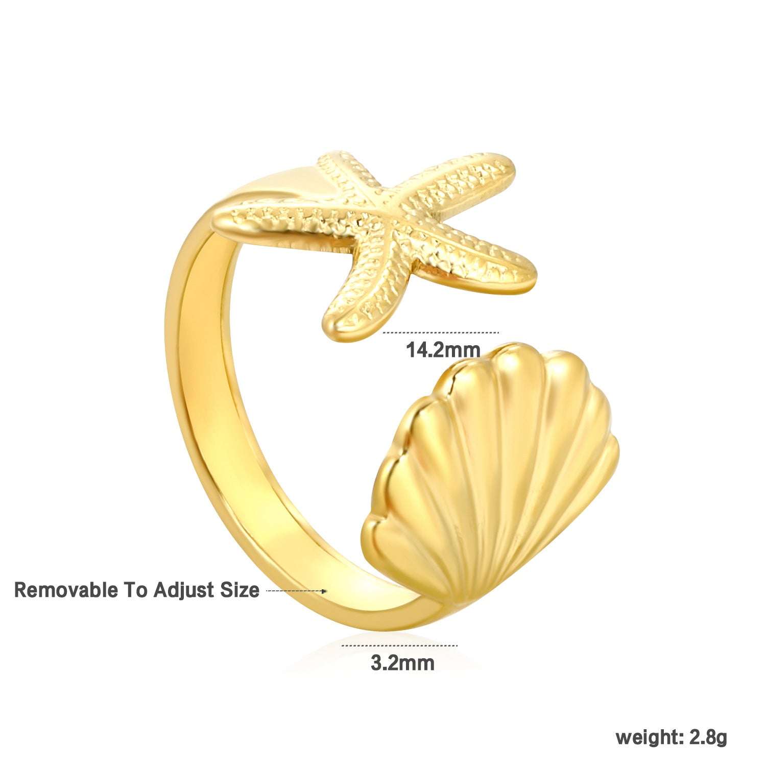 Damen offener Ring mit kunstvollem Sternenmuster und verstellbarem Design Shop Nory