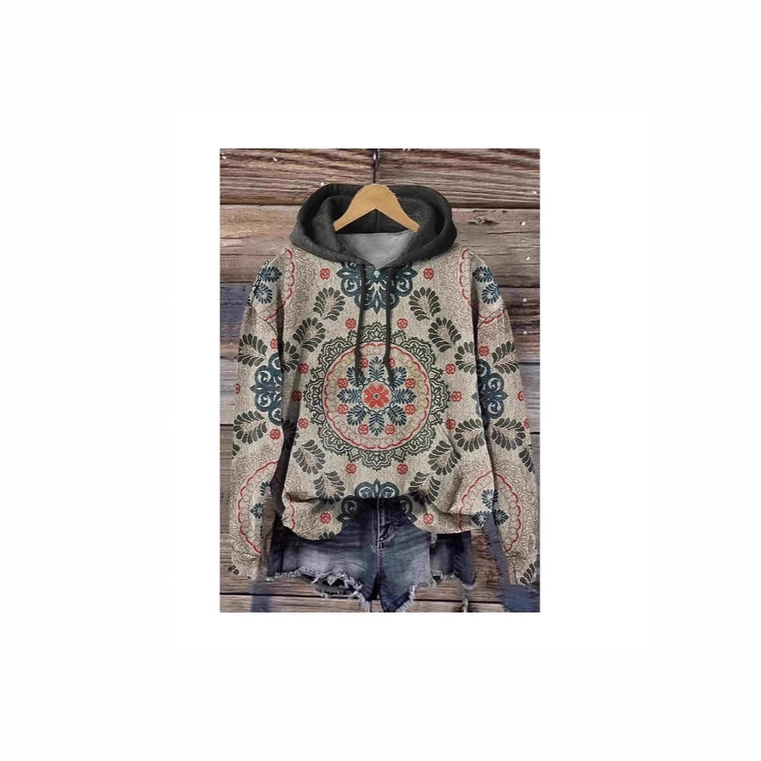 Damen Kapuzenpullover mit kunstvollem Design und bequemer Passform Shopnory