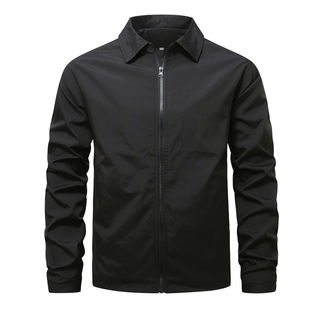 Herren nan leichte Reißverschluss-Jacke mit Hemdkragen windabweisender Funktionsstoff Shop Nory