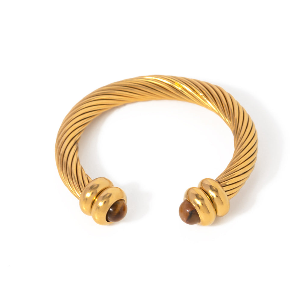Damen Offenes Armband mit geschwungener Form und hypoallergenen Eigenschaften Shop Nory