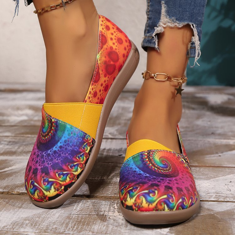 Damen farbenfrohe und bequeme Freizeitschlüpfschuhe Shopnory