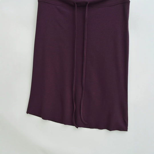 Damen Jersey-Midirock mit hohem Bund, Tunnelzug und A-Linien-Schnitt Shop Nory