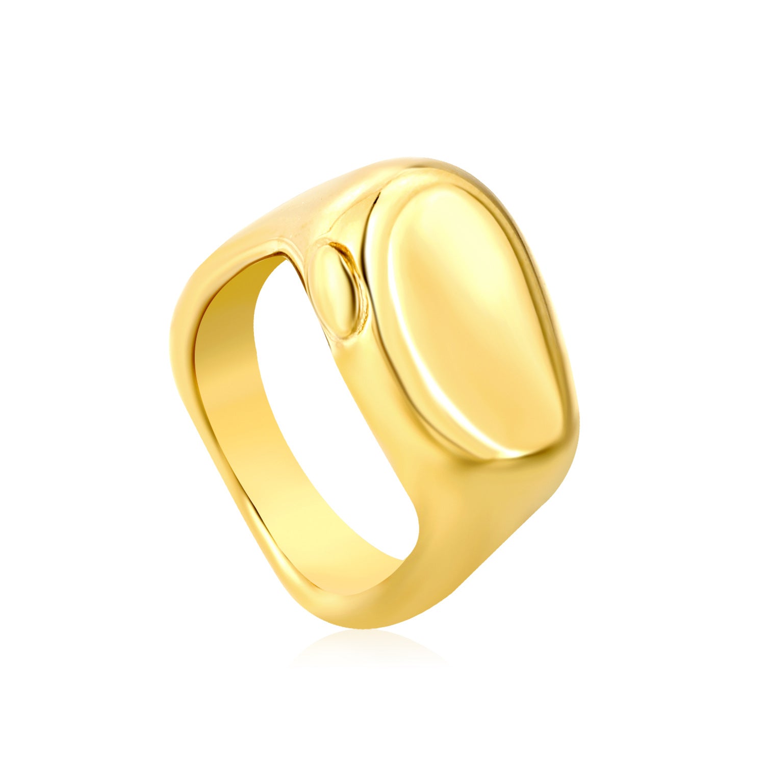Damen modischer Ring aus hochwertigem Edelstahl mit geschwungenem Design Shop Nory