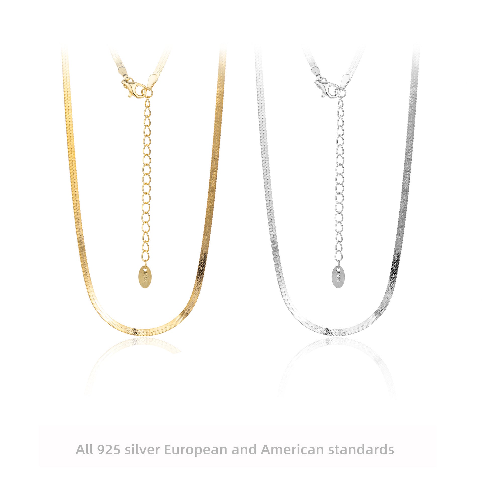 Damen feine Halskette aus hochwertigem 925 Sterling Silber Shop Nory