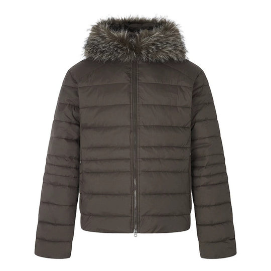 Damen Steppjacke mit abnehmbarer Kunstfellkapuze, wattierter Thermofüllung und Zwei‑Wege‑Reißverschluss Shop Nory