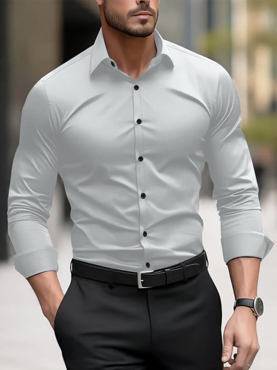Herren Slim-Fit Langarmhemd mit modernem Schnitt und eleganten Akzenten