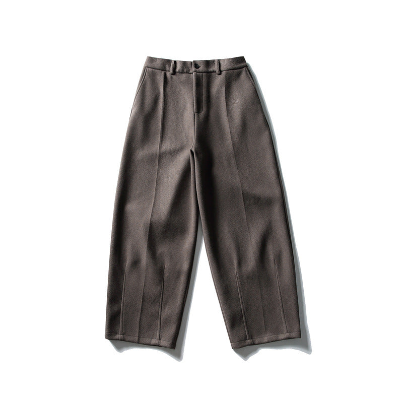 Damen Weite Cropped-Hose mit Bügelfalte und hoher Taille Shop Nory