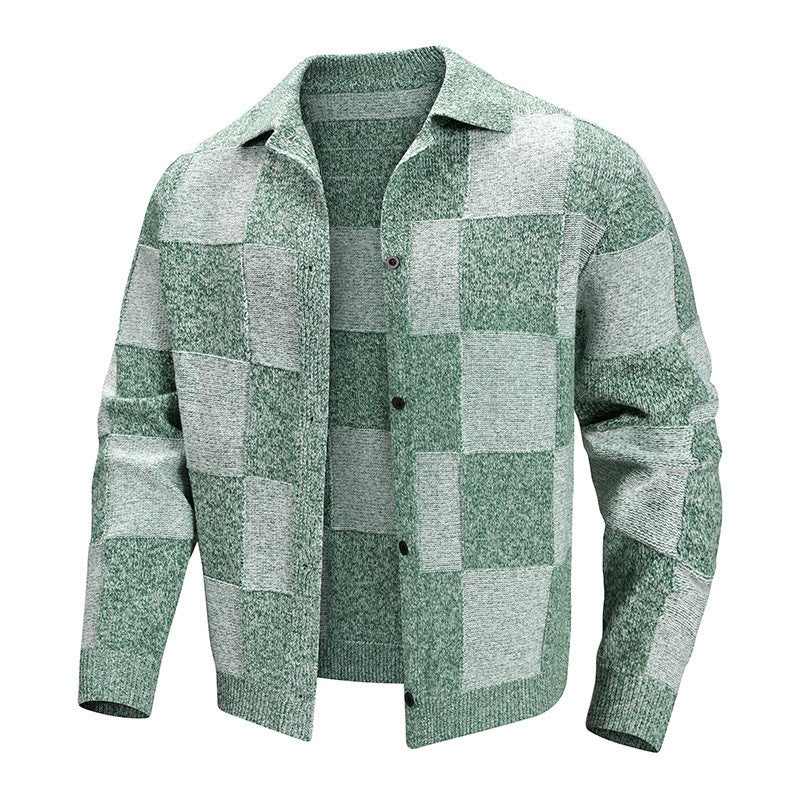 Damen Modische Karierte Strickjacke Shop Nory